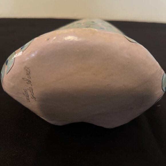 Vintage Older Signed Mexico Paper Mache OWL Figure Mexican Folk Art Bird - Picture 9 of 14